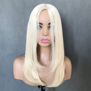 white blonde silk top jewish wigs j005