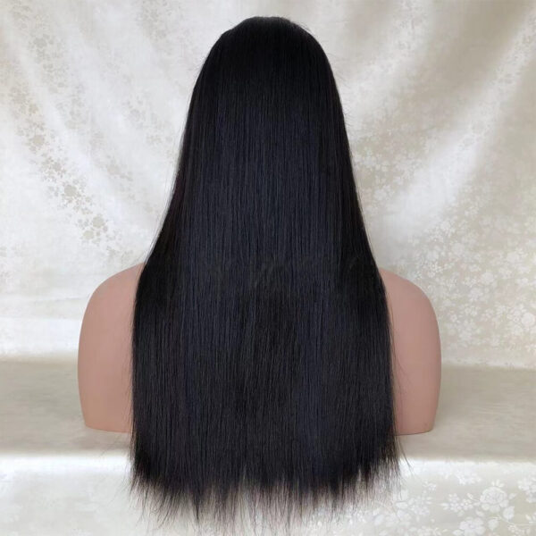 black long hd lace front jewish wigs j009