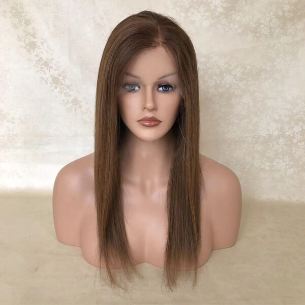 medium length brown sheitel wigs for women