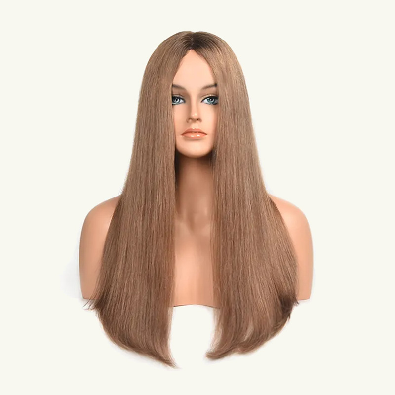 medium brown lace top orthodox jew wig j015