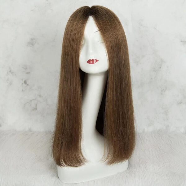 brown virgin hair orthodox jewish wigs for women j018