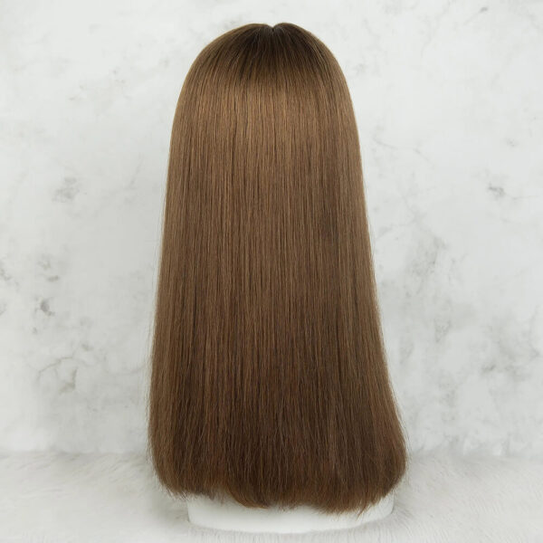 brown virgin hair orthodox jewish wigs for women j018