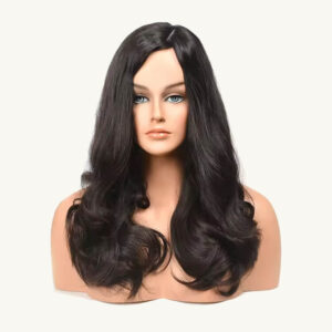 natural black wave silk top jewish women wigs j019