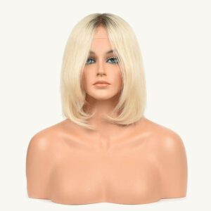 short blonde hd lace front wig for white women