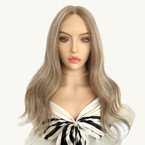 100% virgin hair ash blonde balayage wigs j034