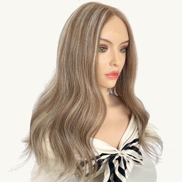 100% virgin hair ash blonde balayage wigs j034