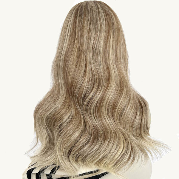 100% virgin hair ash blonde balayage wigs j034