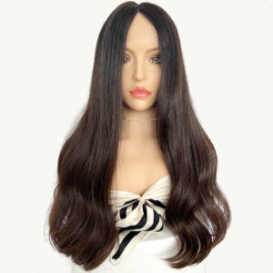 black to dark brown ombre virgin hair lace front wigs j037