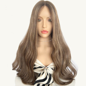 lace top virgin hair brown highlight wigs j039