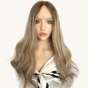 best seller light brown and blonde mixed lace top wigs j040