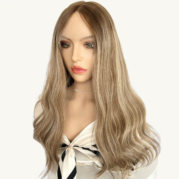 best seller light brown and blonde mixed lace top wigs j040