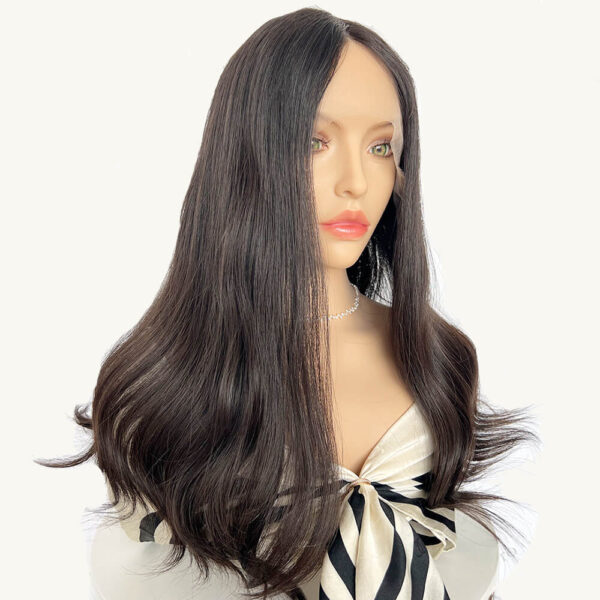 natural black virgin hair lace top wigs j043