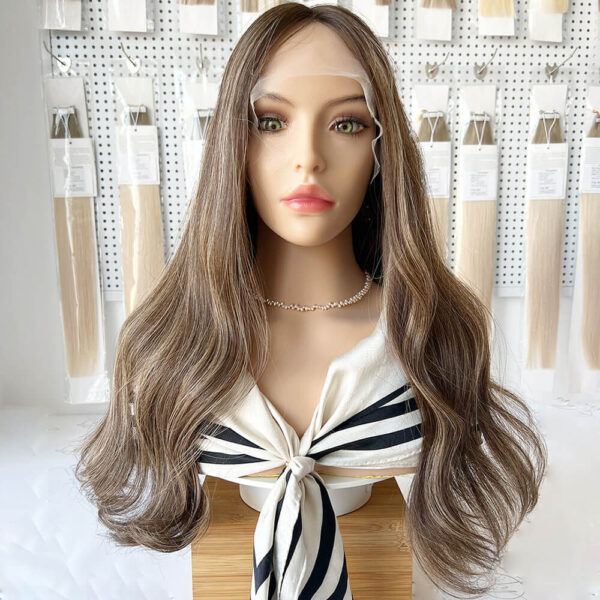 multi colors virgin hair lace top wigs for women j050