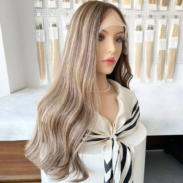 multi colors virgin hair lace top wigs for women j050