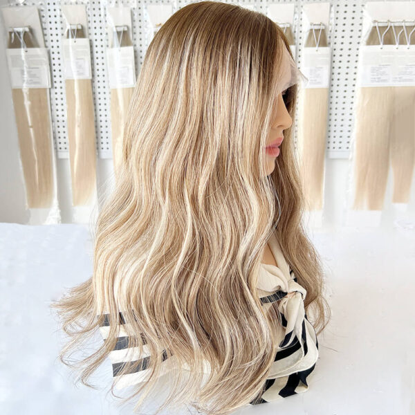 premium virgin hair balayage lace top wigs j052