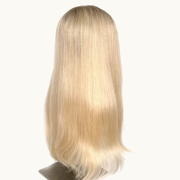 22 inch blonde lace top wigs with dark brown j060