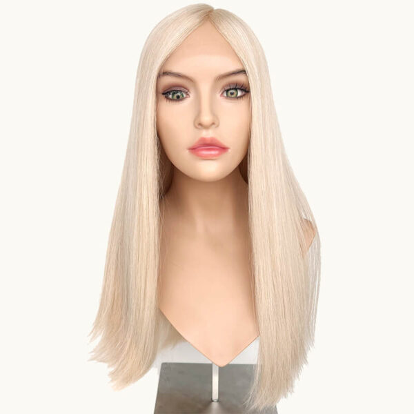 22 inch white blonde lace top wigs for women j061