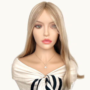 ash blonde brown piano color lace top wigs j062