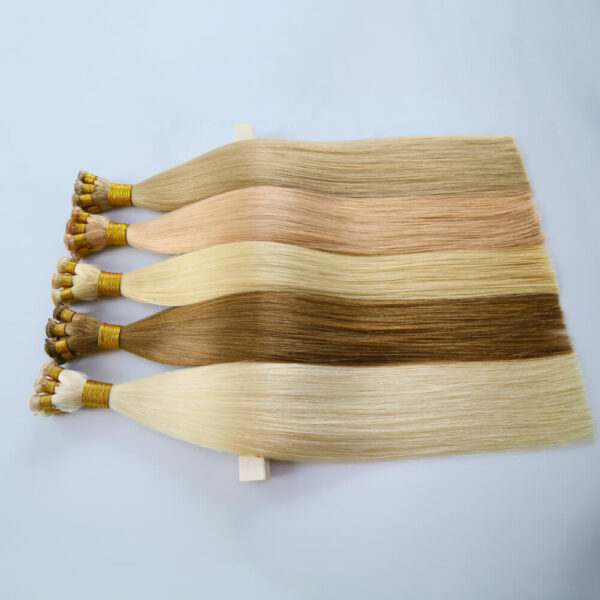 hand tied hair weft