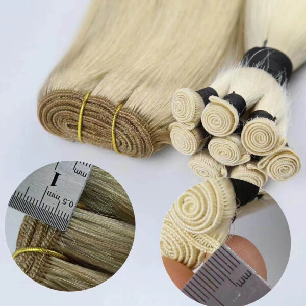 hand tied hair weft