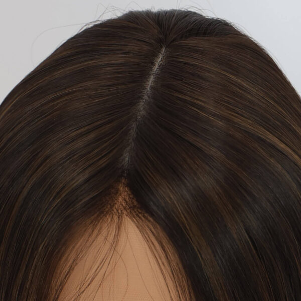 black with brown highlight jewish women wigs j063