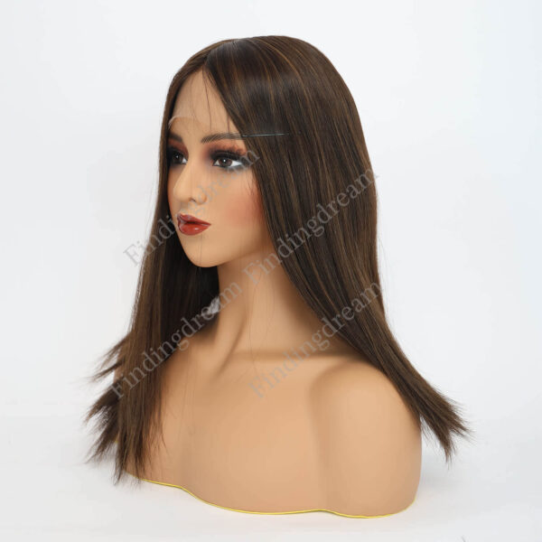 black with brown highlight jewish women wigs j063