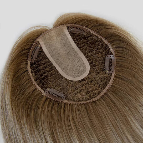 mesh base silk hair topper