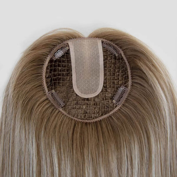 mesh base silk hair topper