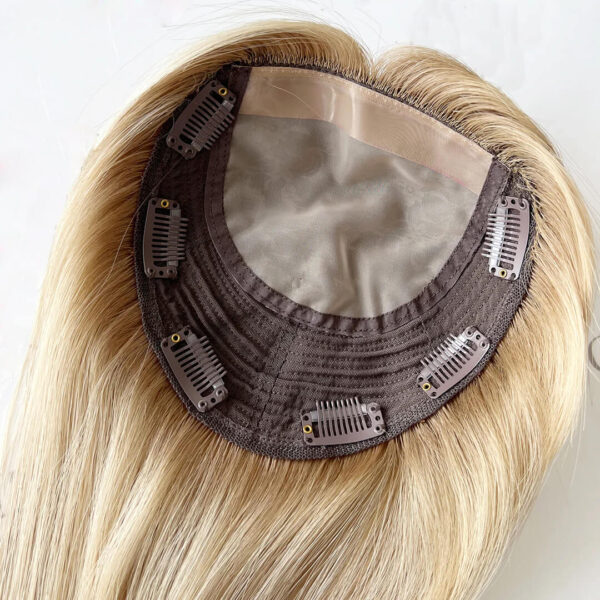 remy hair topper silk base for hair loss