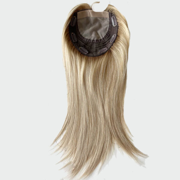 remy hair topper silk base for hair loss